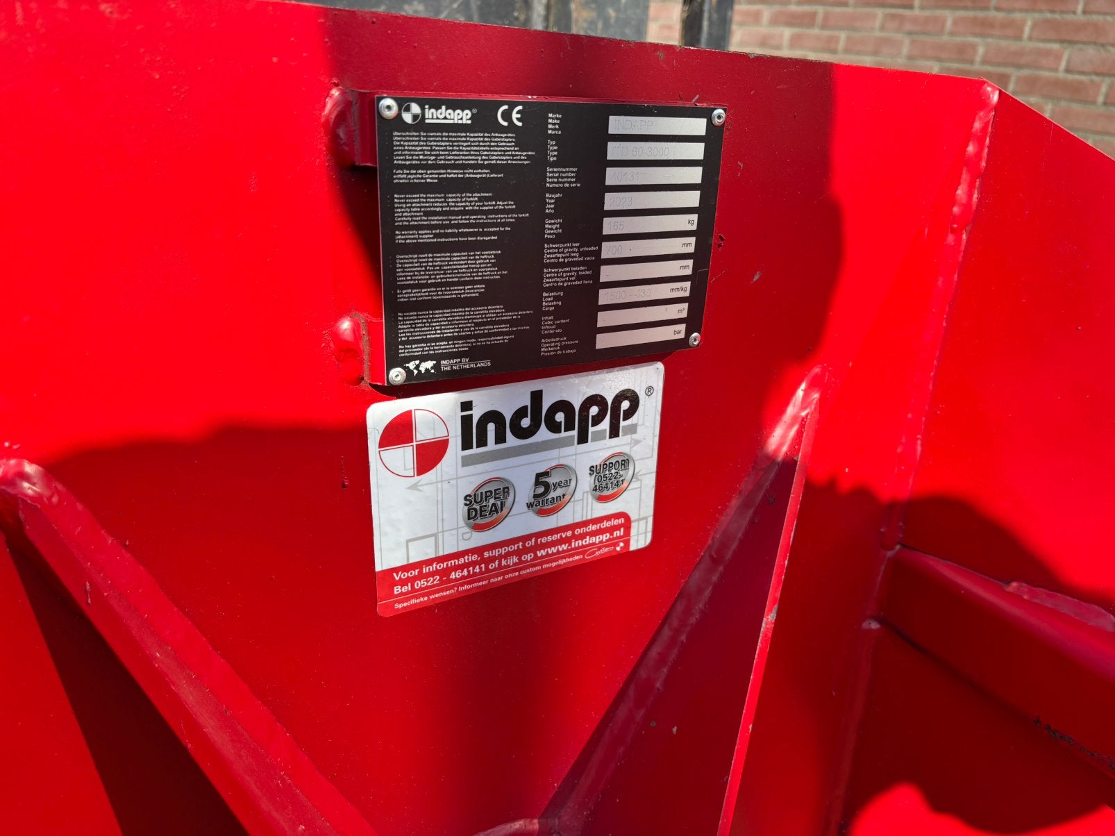 Indapp tapijtdoorn voor het oppakken  van rollen vloerkleed, Ophalen of Verzenden, Indapp, Info@alblasinterntransport.nl, Heulweg 44
