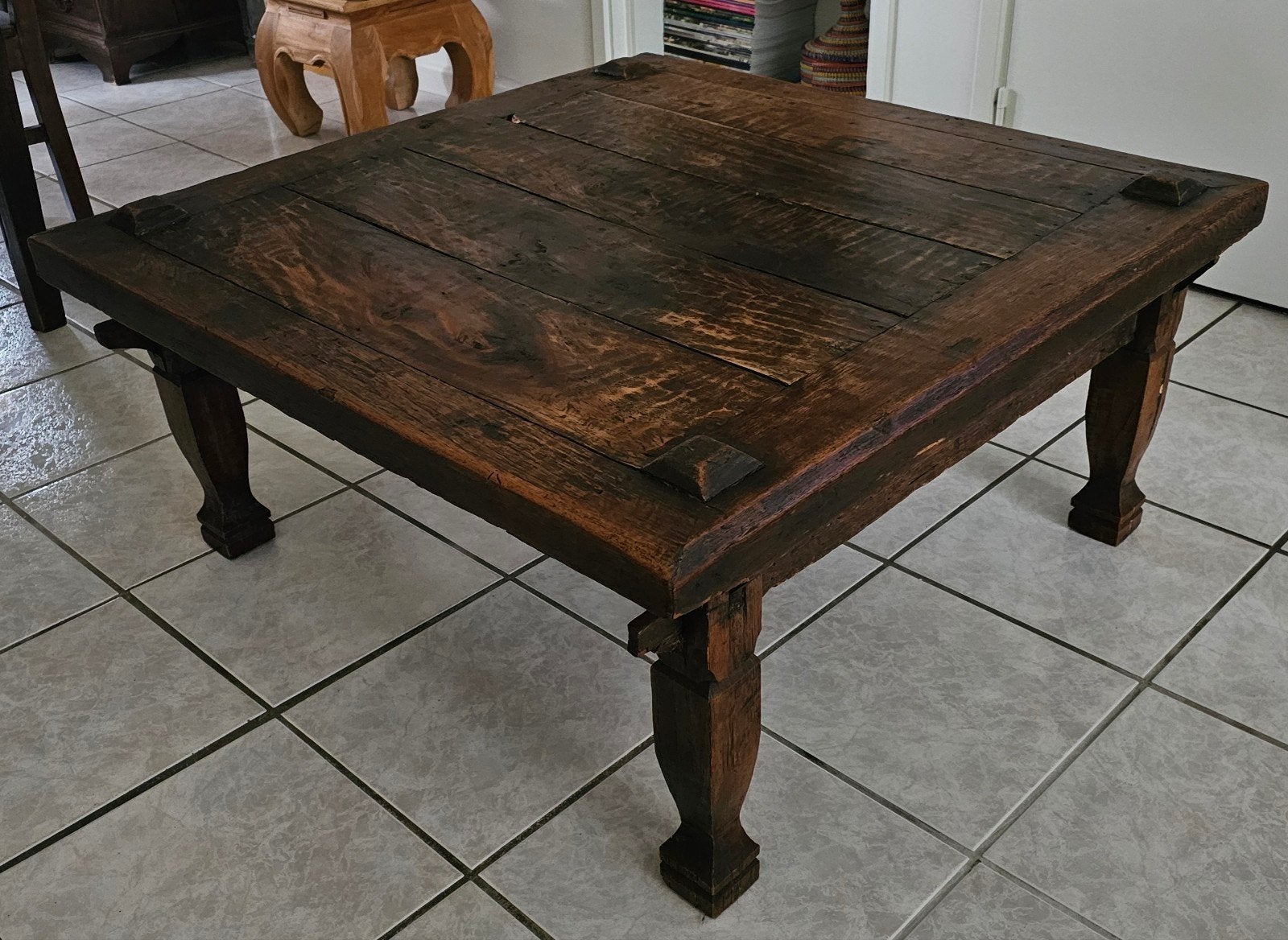 Indonesische teakhouten salontafel, Ophalen