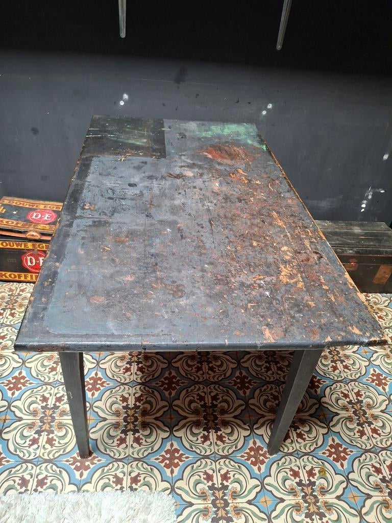 Oude tafel eetkamertafel tafeltje brocante houten, Ophalen