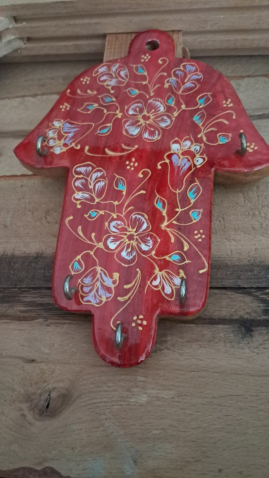 Houten Haakjes Hand van Fatima - Oosters Design, Ophalen of Verzenden