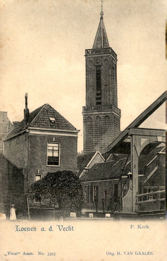 Loenen aan de Vecht Zicht op de Kerk Vivat no 3393 # 639, Verzenden, Voor 1920, Ongelopen, Utrecht
