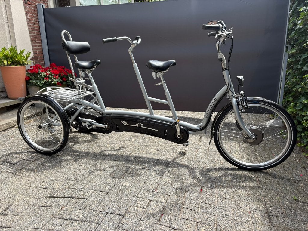 twinny 3 plus driewieltandem van raam dubbel batterij, Ophalen, Zo goed als nieuw, Twinny plus van raam
