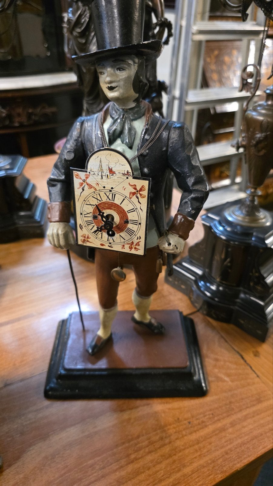 Antiek klokkenmannetje € 100, Antiek en Kunst, Antiek | Klokken, Ophalen