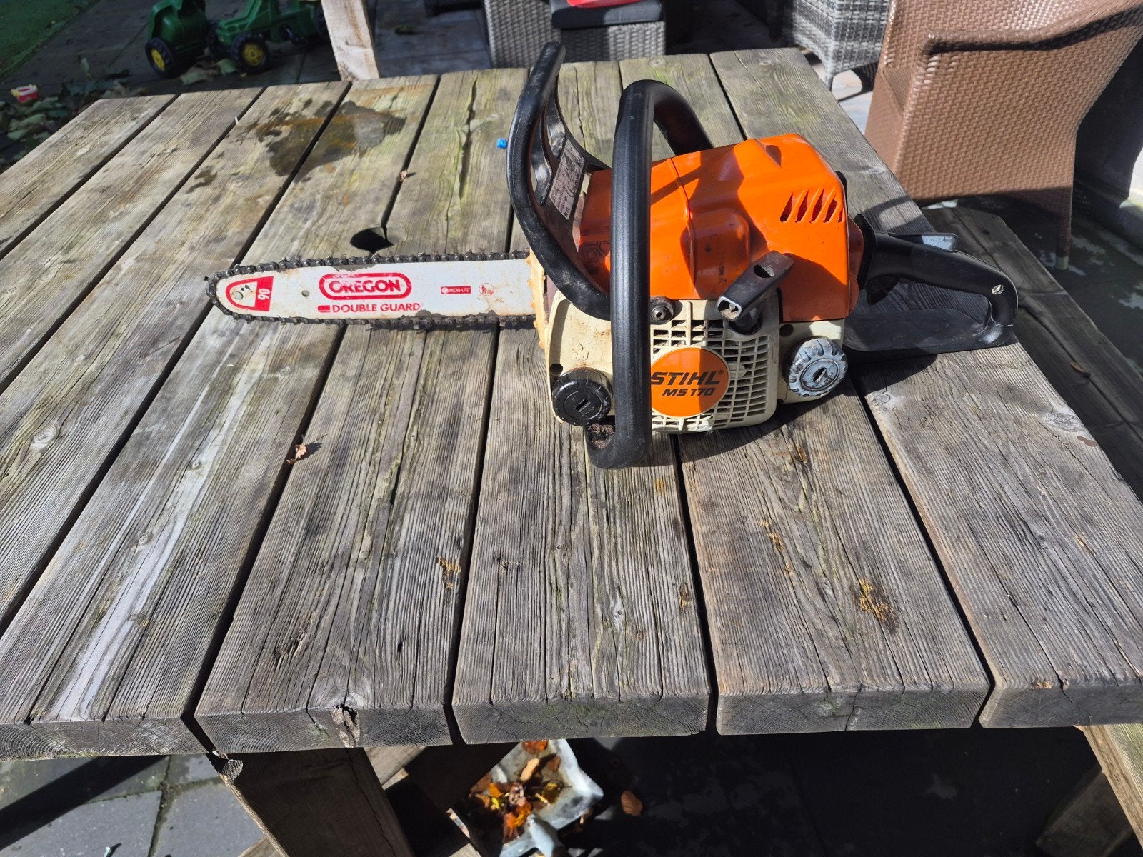 Stihl MS170 Kettingzaag - Goed werkende staat, Doe-het-zelf en Verbouw, Ophalen, Stihl, Gebruikt, Kettingzaag