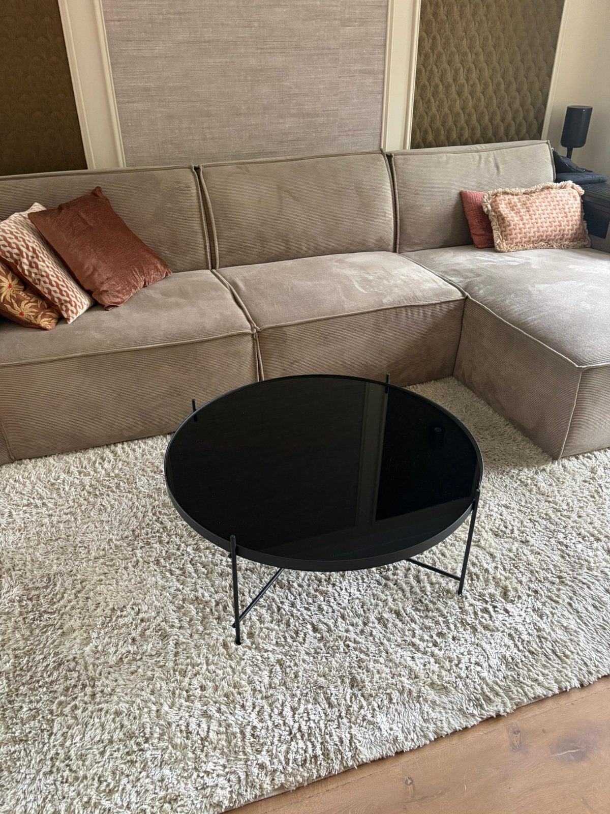 Zuiver Cupid XXL tafel, Ophalen, 50 tot 100 cm, Rond, Glas