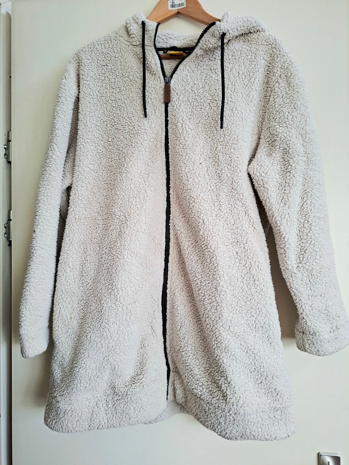 Teddy vest jas L, Wit, Maat 42/44 (L), Ophalen of Verzenden, Zo goed als nieuw