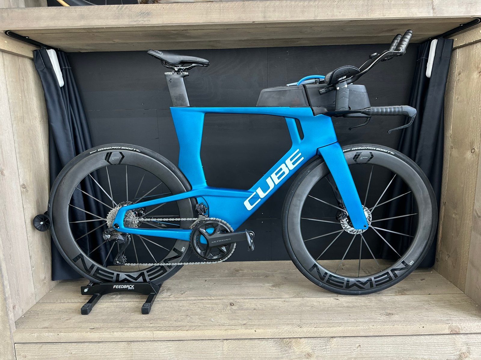Cube Aerium C:68X SLT Triathlonfiets L - Ultegra Di2, Powerm, 28 inch, Carbon, Heren, Zo goed als nieuw
