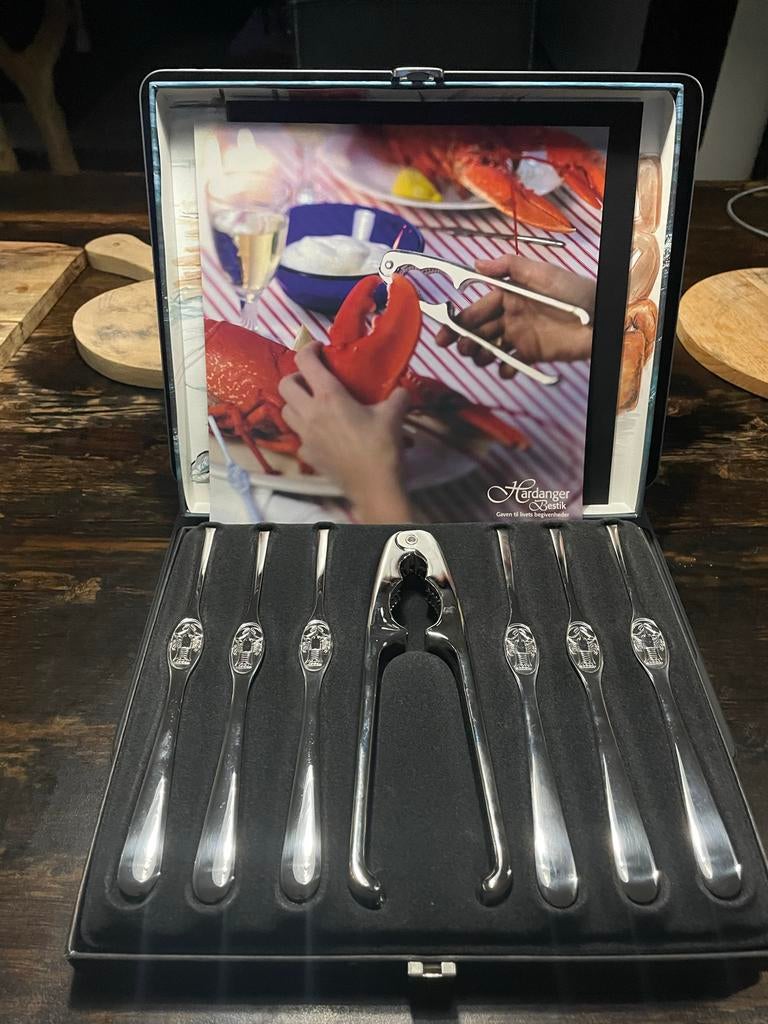 Luxe Kreeftenbestek Set - Hardanger Bestikk, Ophalen of Verzenden, Zo goed als nieuw, Rvs of Chroom, Vaatwasserbestendig