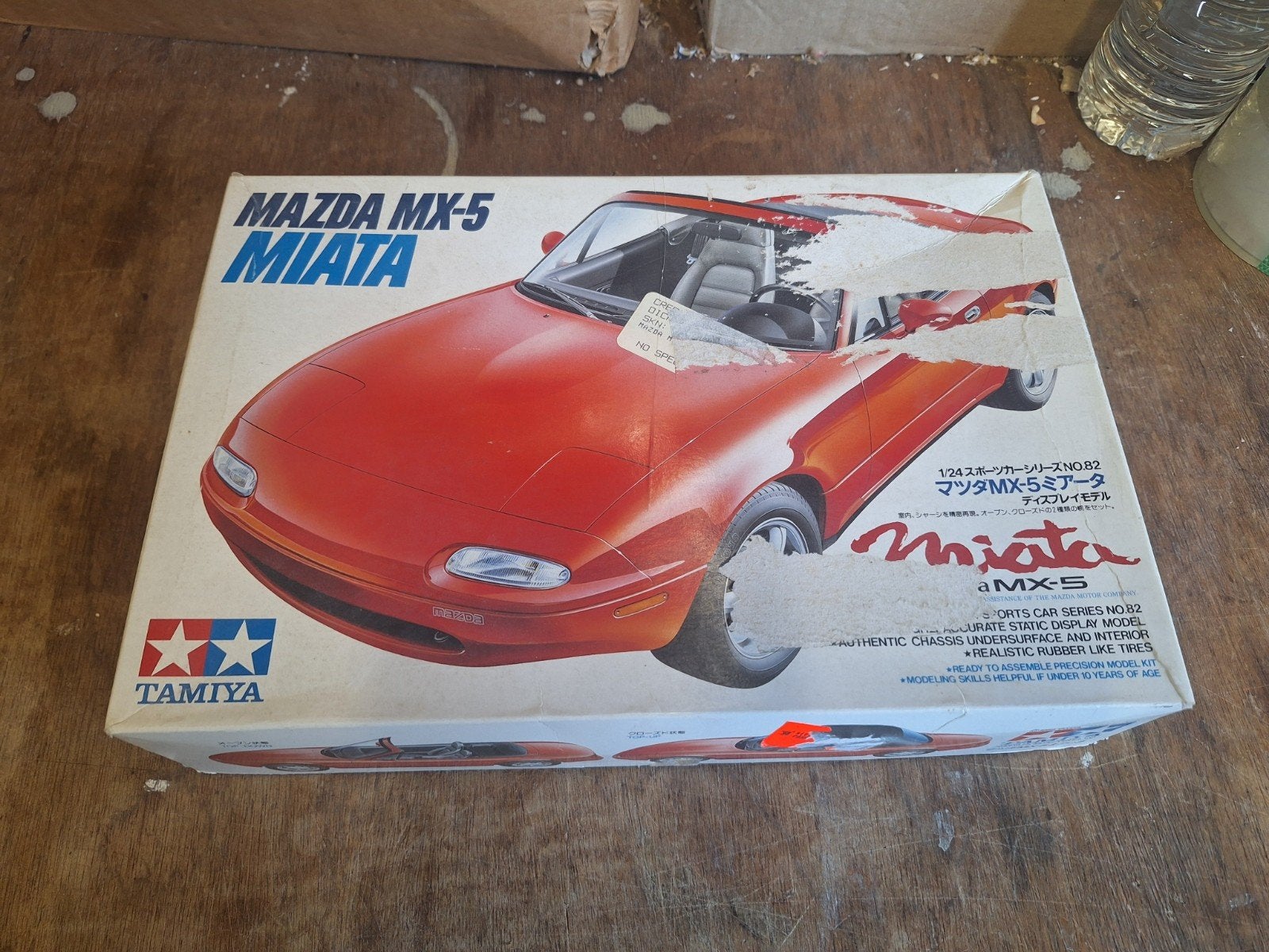 Tamiya Mazda MX-5 Miata Modelbouwkit 1:24 uit 1989, Auto, 1:32 tot 1:50, Nieuw, Ophalen of Verzenden