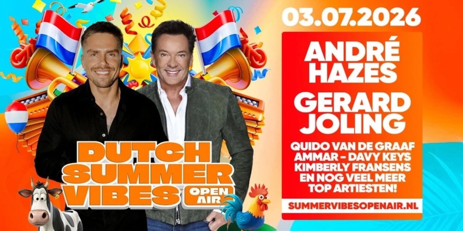4x ticket Dutch SummerVibes Open Air 2026 – 3 juli, Tickets en Kaartjes, Drie personen of meer