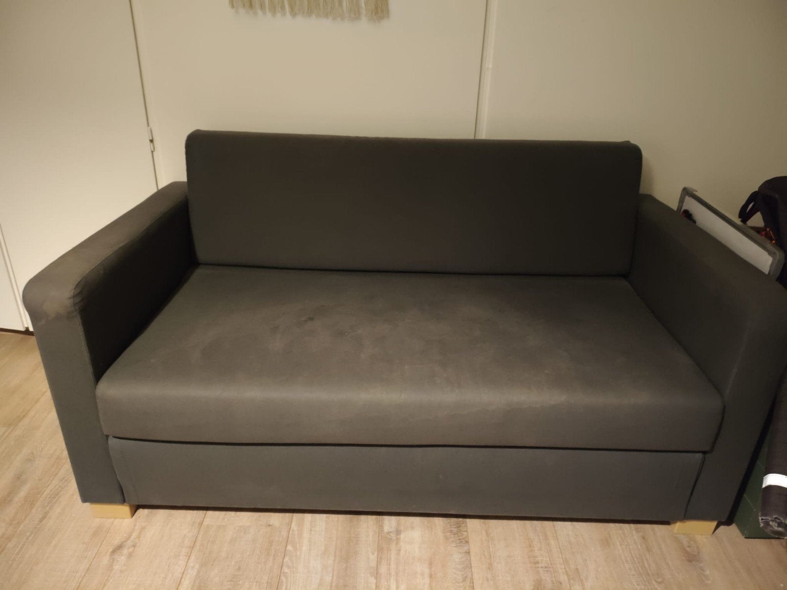 Ikea slaapbank - Mag weg voor 15 euro, Ophalen, Gebruikt, Twijfelaar, Zwart