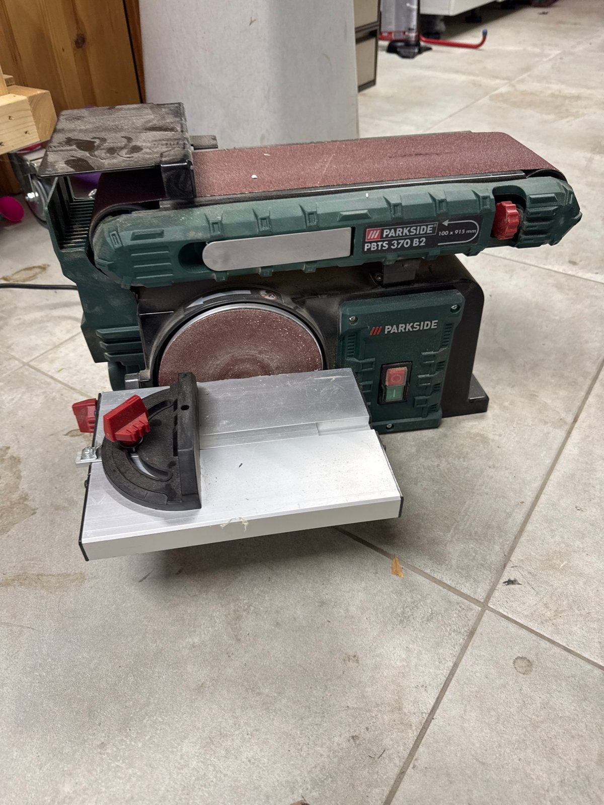 PARKSIDE bandschuurmachine PBTS 370 B2, Ophalen, Zo goed als nieuw, Minder dan 600 watt, Bandschuurmachine