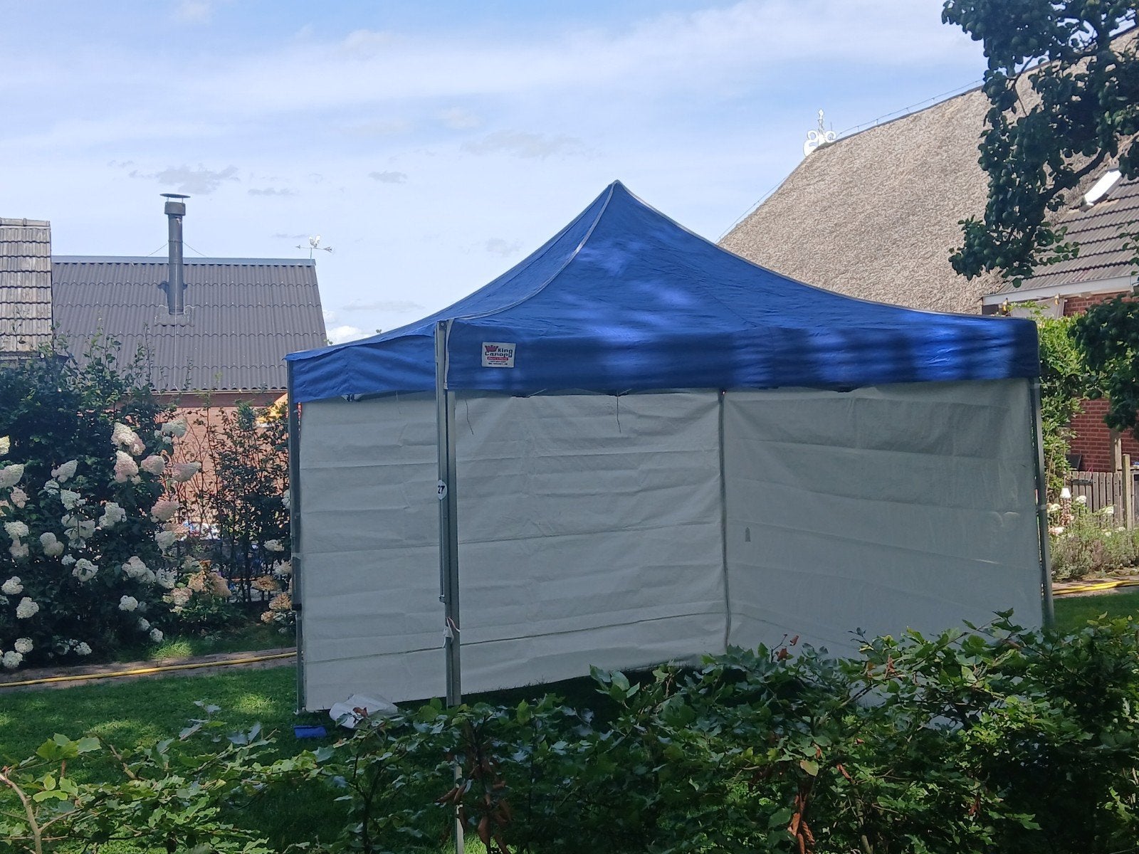 Kwaliteit Easy-Up Partytent 3x3m met 3 winddichte zijwanden, Ophalen of Verzenden