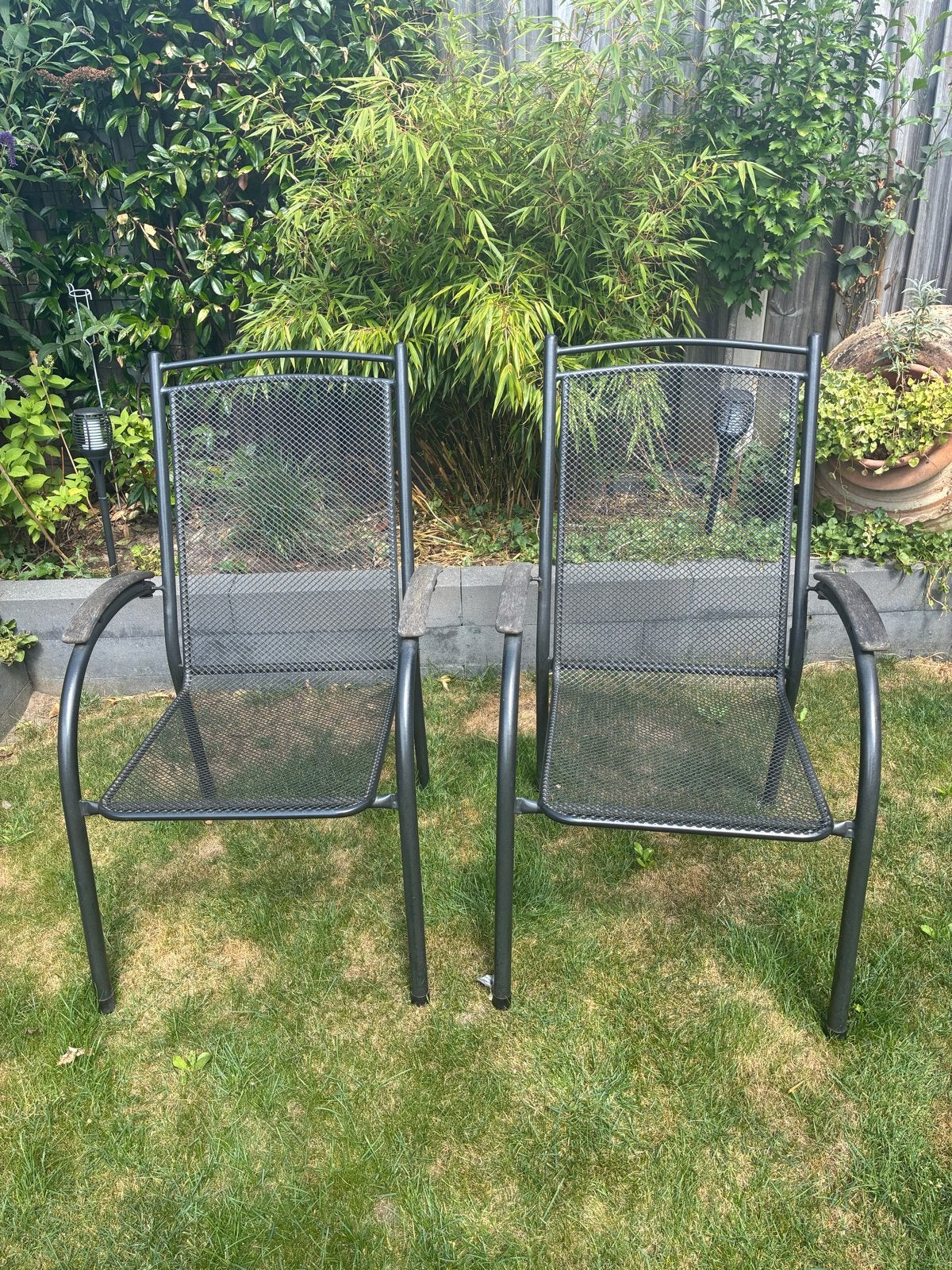 4x Metalen Tuinstoelen - royal garden kettler evt met kussen, Ophalen, Gebruikt, Metaal, Stapelbaar