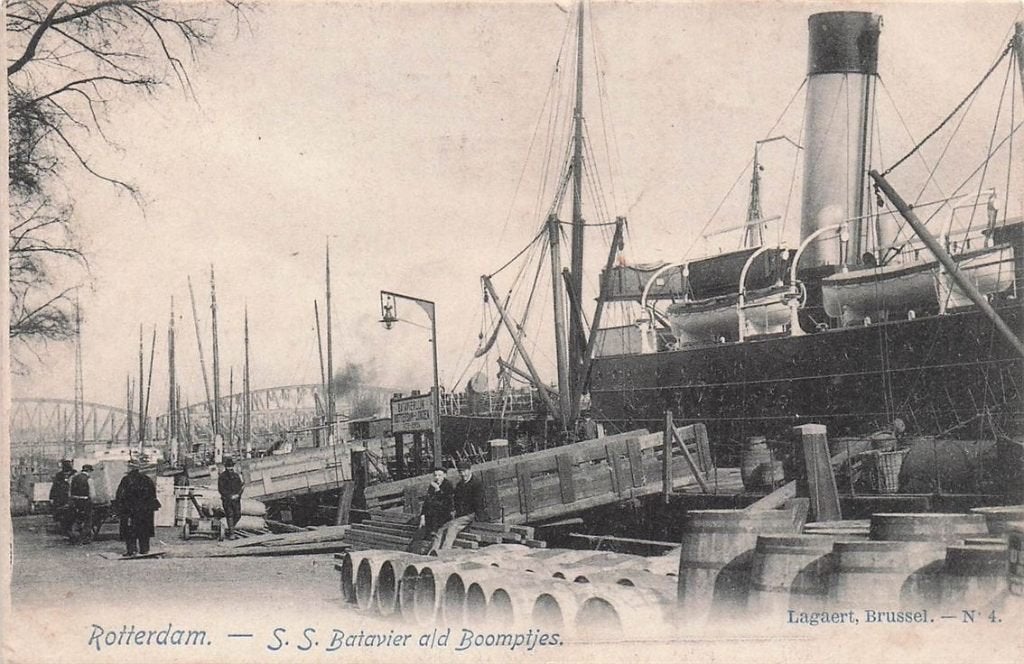 702-338-015 Rotterdam S S Batavier A D Boompjes, Verzamelen, Verzenden, Voor 1920, Zuid-Holland