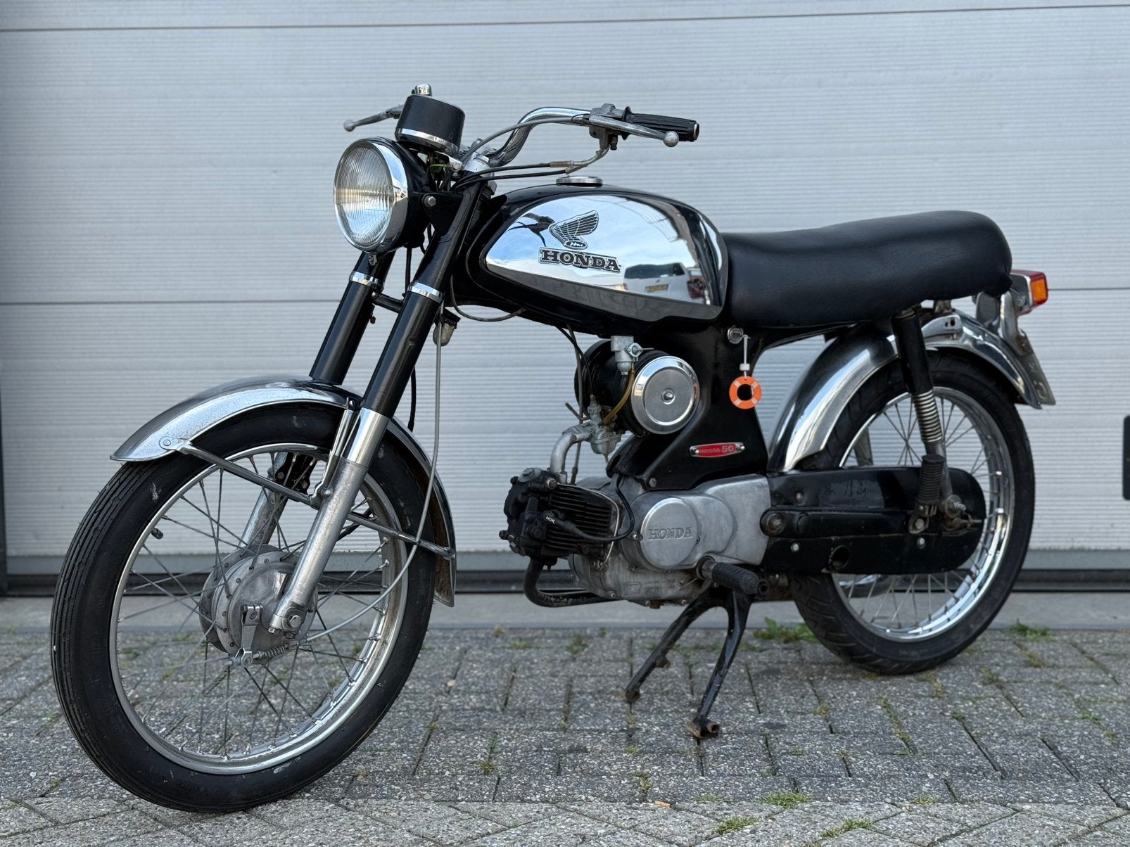 Nette Honda TS 50 Zwart 4 Takt 1977 Met Kenteken CD50 SS50, Maximaal 45 km/u, 50 cc, 3 versnellingen, Ophalen