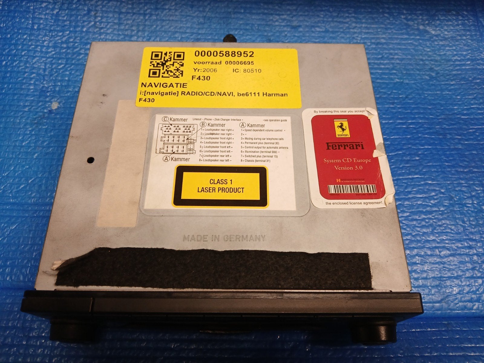 FERRARI BECKER RADIO NAVIGATION BE6111 F430 599 612 BE6112, Gebruikt, Ophalen of Verzenden