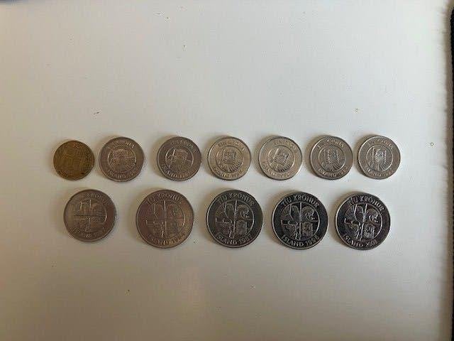 12 munten IJsland, 1969-2008, Postzegels en Munten, Munten | Europa | Niet-Euromunten, Ophalen of Verzenden, Overige landen, Losse munt