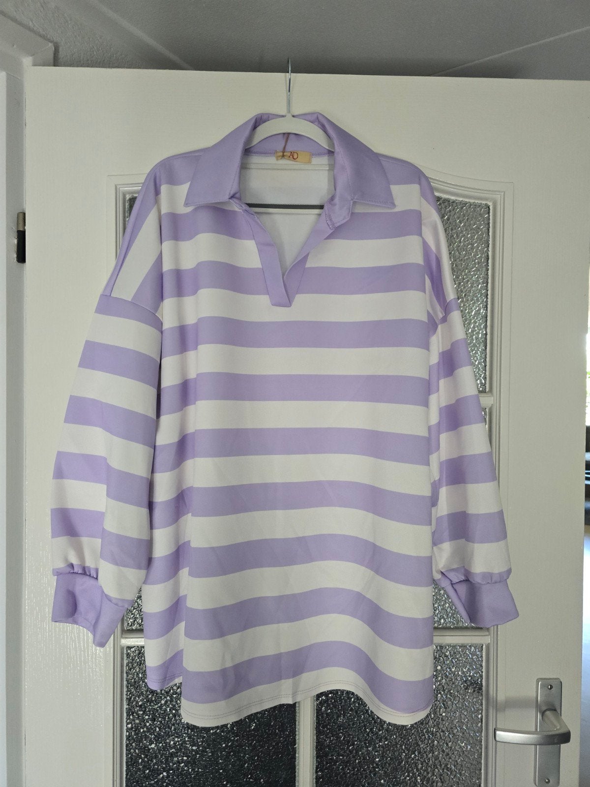 SALE nieuwe trui streep lila 44 46 48, Ophalen of Verzenden, Nieuw, Maat 46/48 (XL) of groter, Paars
