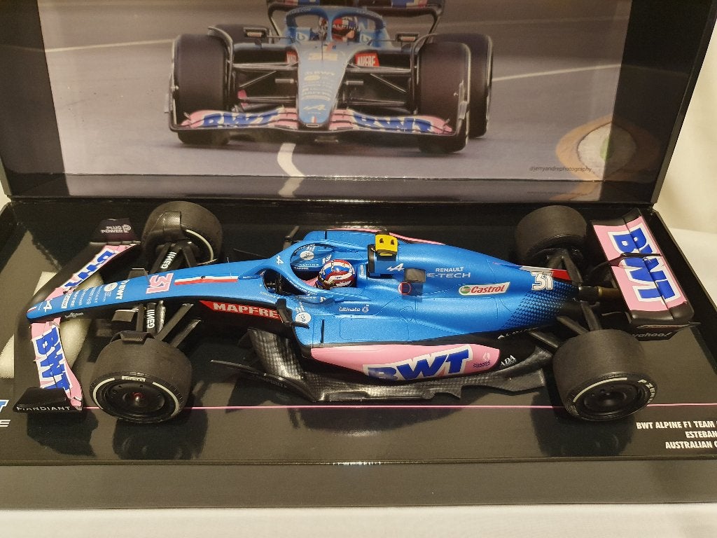 Esteban Ocon BWT Alpine F1 Team A522 Australian GP 2022 1:18, Hobby en Vrije tijd, Ophalen of Verzenden, Nieuw, Auto, MiniChamps