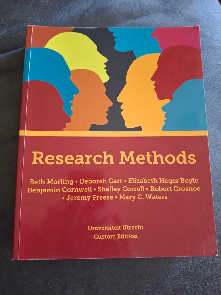 Research Methods Universiteit Utrecht Custom Edition, Boeken, Studieboeken en Cursussen, Ophalen of Verzenden, Zo goed als nieuw