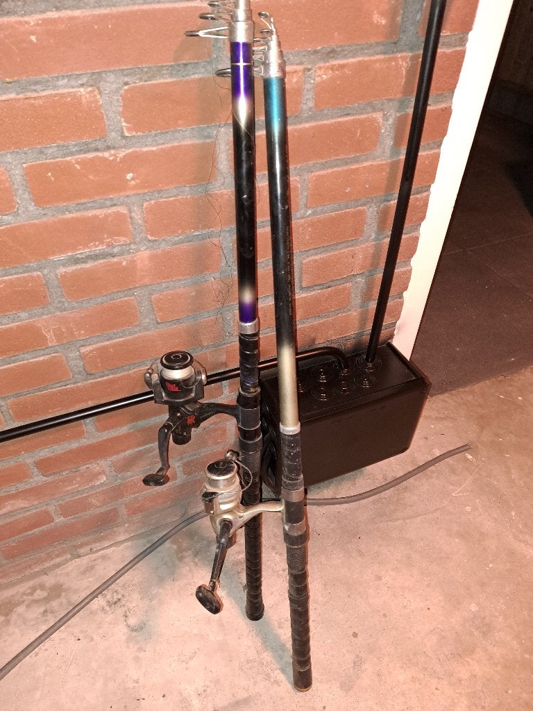 2 werphengels 360 cm, Watersport en Boten, Hengelsport | Algemeen, Ophalen, Gebruikt, Werphengel
