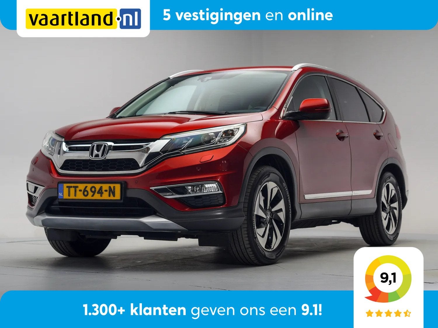 Honda CR-V 2.0 4WD Lifestyle Aut. [ Stoelverwarming camera N, Auto's, Honda, Gebruikt, Automatische klimaatregeling, Bedrijf, 155 pk