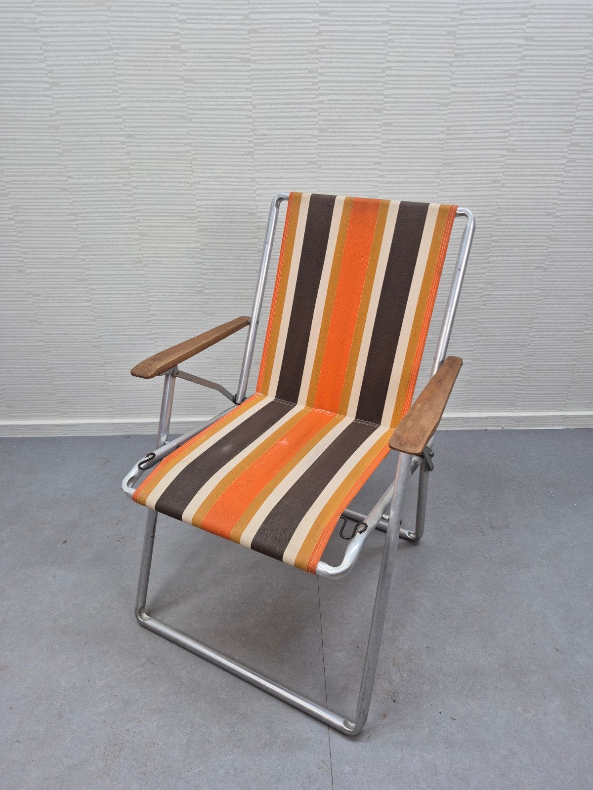 Klapstoel Torck, vintage camping stoel oranje bruin., Tuin en Terras, Ophalen of Verzenden, ., ., .