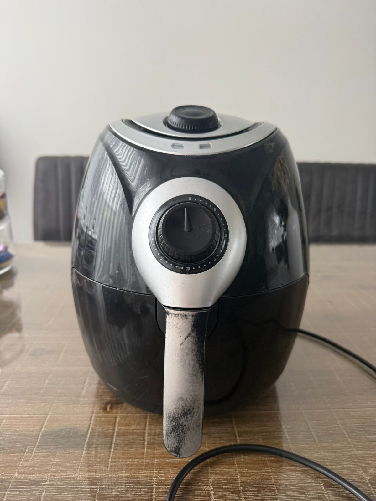 Airfryer zwart, Ophalen of Verzenden, Zo goed als nieuw, Airfryer