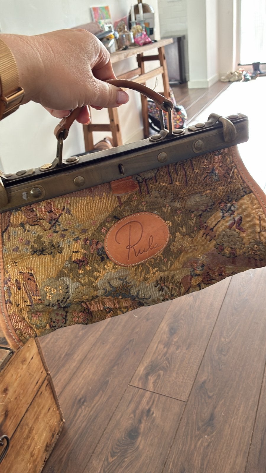 Vintage Gobelin Handtas - Uniek Design tas, Antiek en Kunst, Ophalen