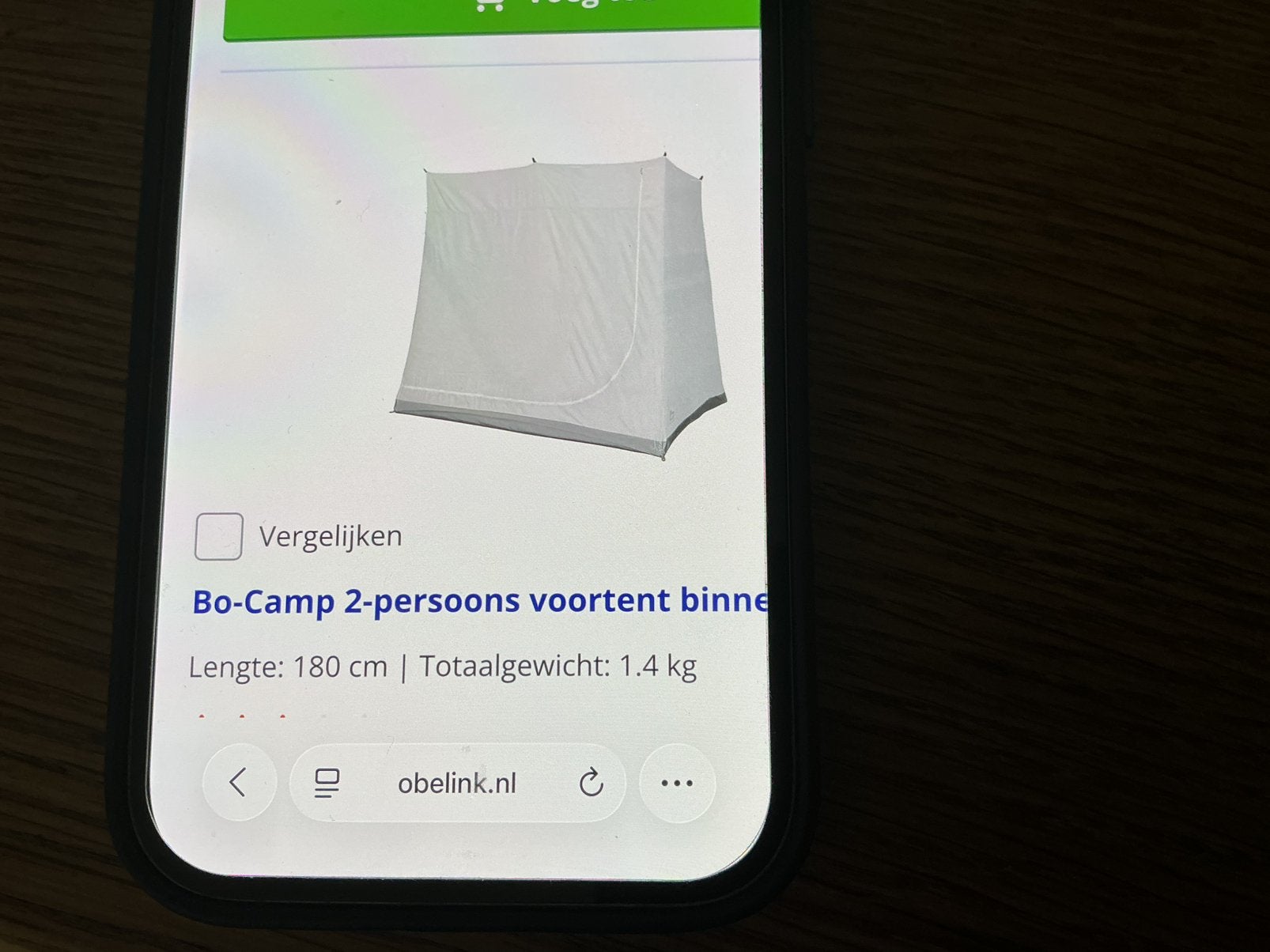 2-persoons binnentent/slaapcabine voor in de voortent., Ophalen, Zo goed als nieuw