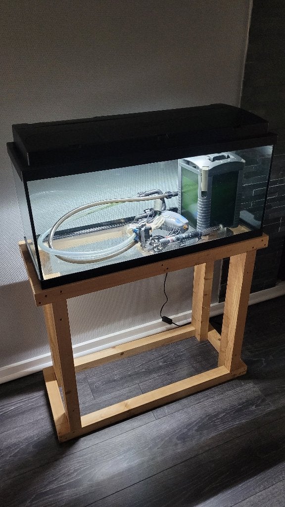 Aquarium Oase 80 Led Zwart/80x36x30cm/86L/Filter/Onderstel, Ophalen, Inclusief deksel, Zo goed als nieuw, Leeg aquarium