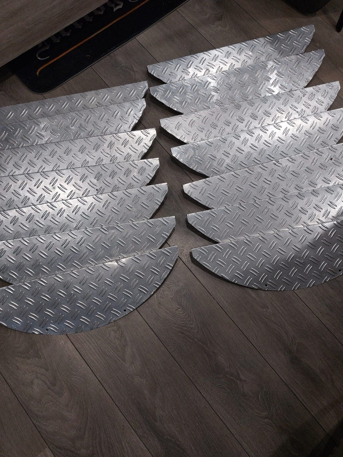 Aluminium traptreden 14 stuks traanplaat., Ophalen of Verzenden, Zo goed als nieuw, Trap, Minder dan 2 meter