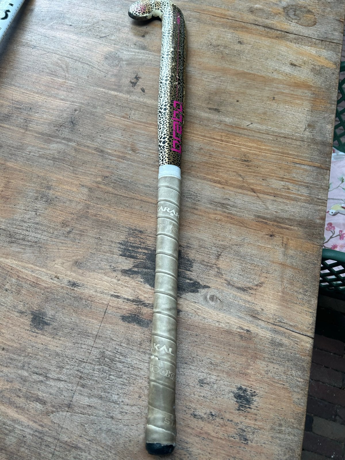 Brabo hockeystick met luipaardprint, Ophalen, Gebruikt