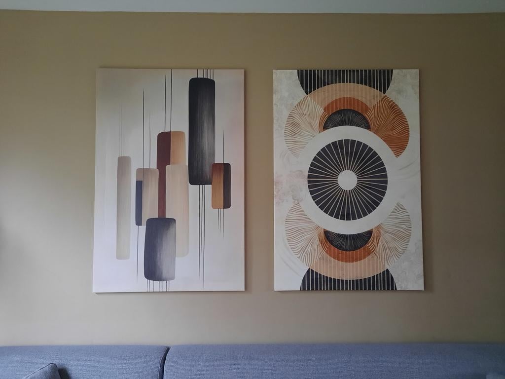 2 grote canvasschilderijen, Ophalen, Nieuw