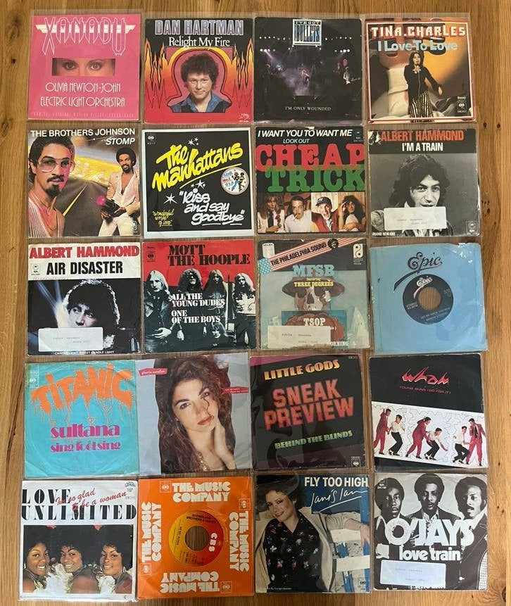 20 CBS vinyl singles jaren ’70/’80 Albert Hammond Wham OJays, Verzenden, Zo goed als nieuw, Pop