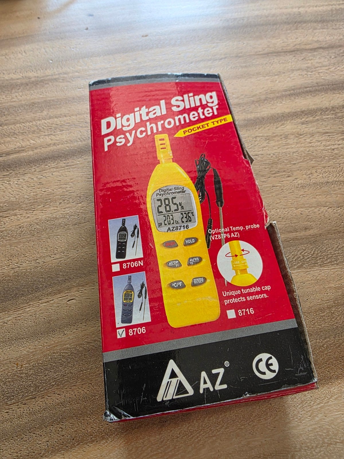 Digital Sling Psychrometer AZ8706 – als nieuw, Ophalen of Verzenden, Zo goed als nieuw, Temperatuur