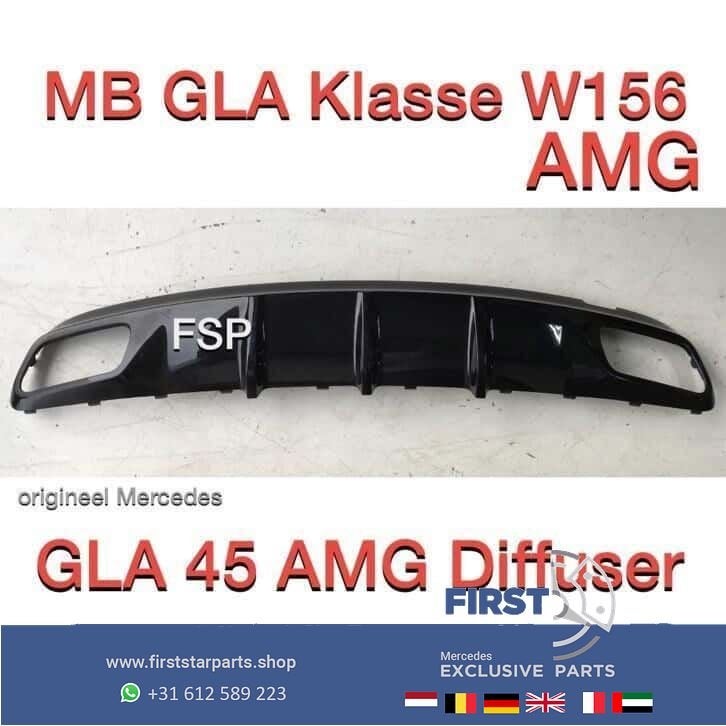 W156 GLA 45 AMG Diffuser Mercedes 2013-2018 onderlip achter