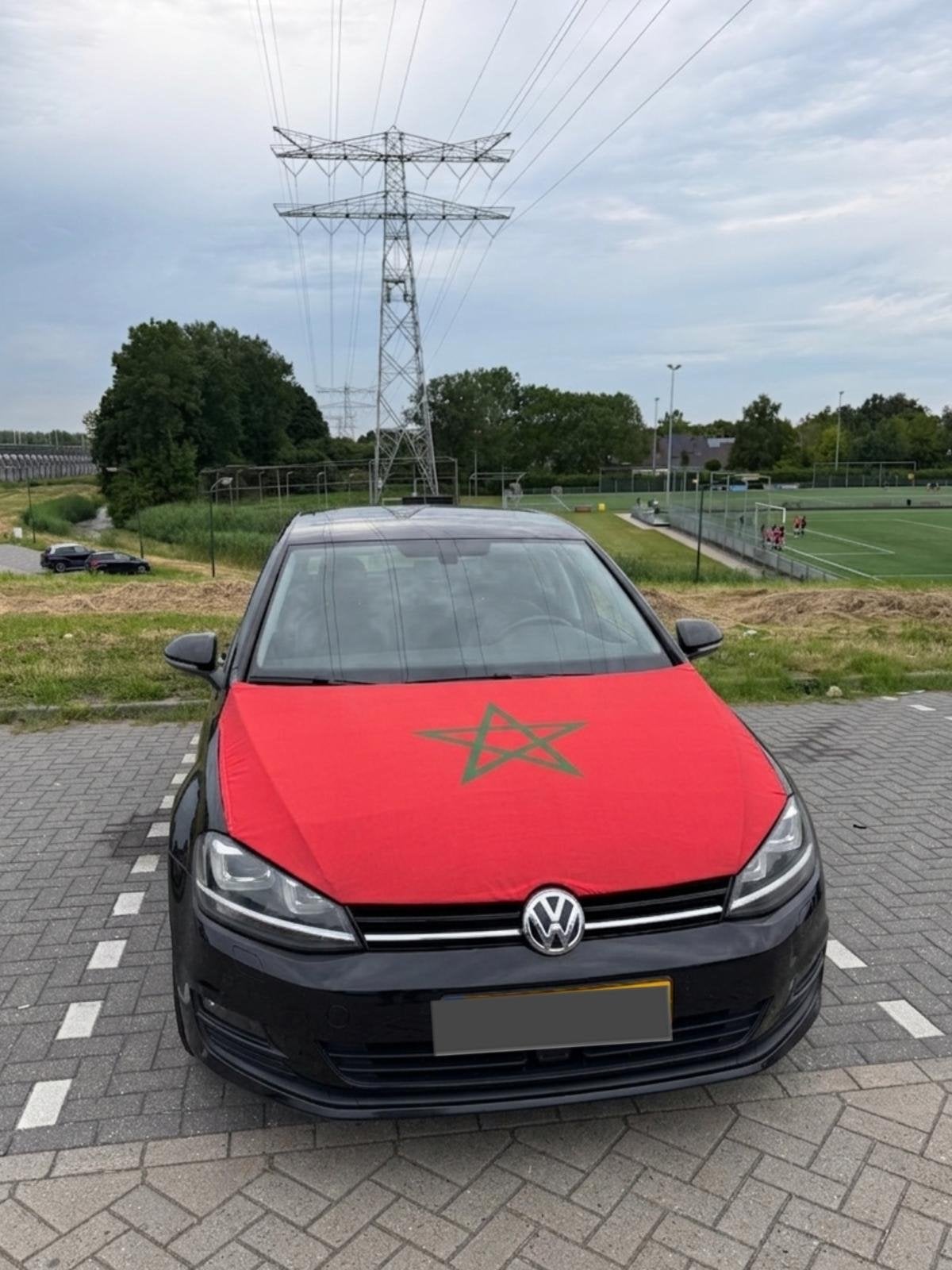 Auto motorkap vlag Marokko/Turkije voor bruiloften/activitei, Ophalen of Verzenden, Nieuw
