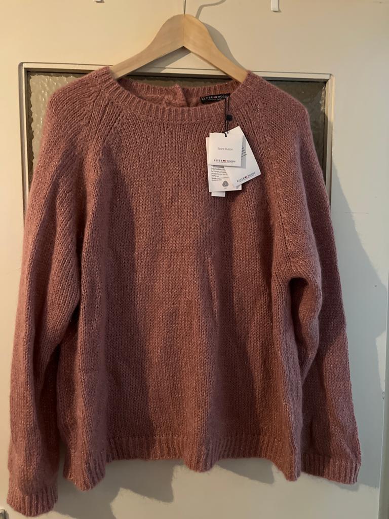 River Woods trui met mohair wol en glitter - Nieuw!, Ophalen of Verzenden, Nieuw, Maat 46/48 (XL) of groter, Roze