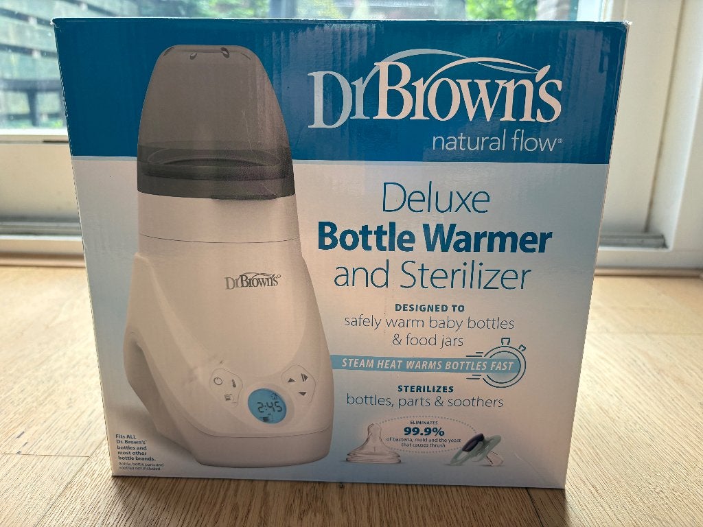 Dr. Brown's Deluxe Flessenwarmer en Sterilisator, Ophalen of Verzenden, Zo goed als nieuw, Flessen- of potjesverwarmer