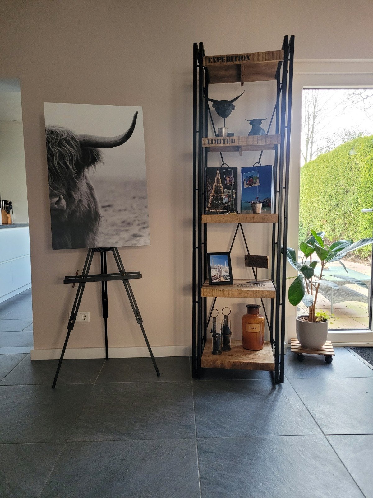 Zwarte schildersezel, Ophalen, Zo goed als nieuw, 50 tot 75 cm, Schilderij