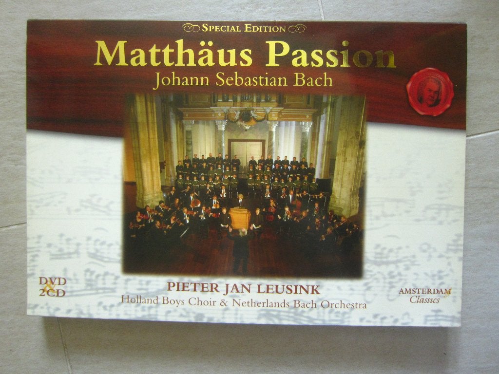 Bach - Matthäus Passion Pieter Jan Leusink (2CD + DVD) box, Alle leeftijden, Zo goed als nieuw, Inclusief boekje, Overige typen