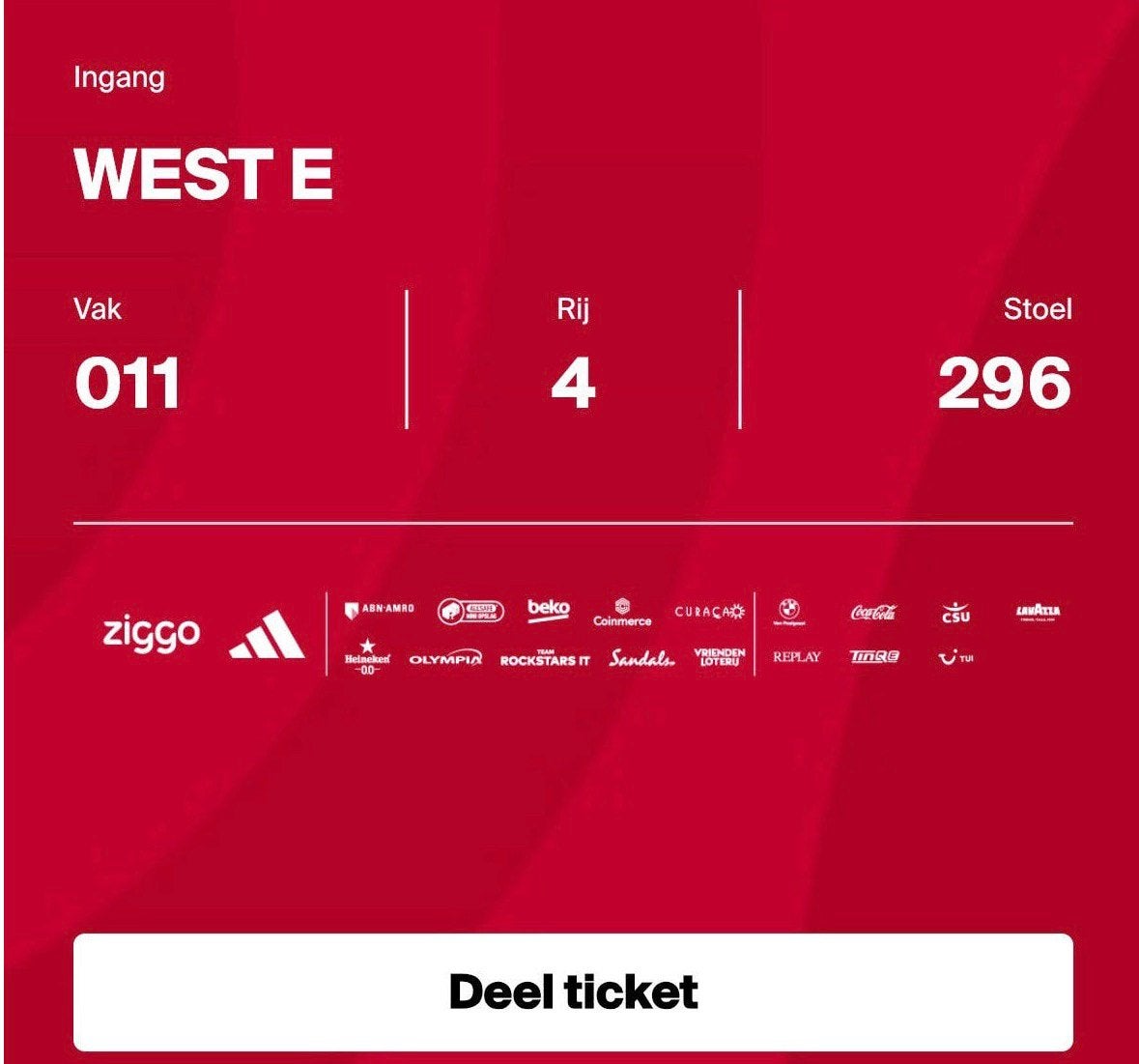 Ajax opendag losse tickets, Twee personen