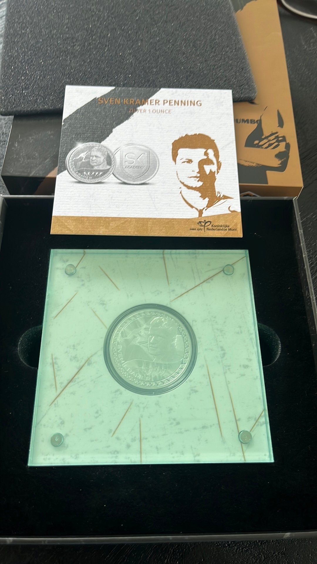 Zilveren 1 troy ounce sven kramer, Ophalen of Verzenden, Zo goed als nieuw, Metaal