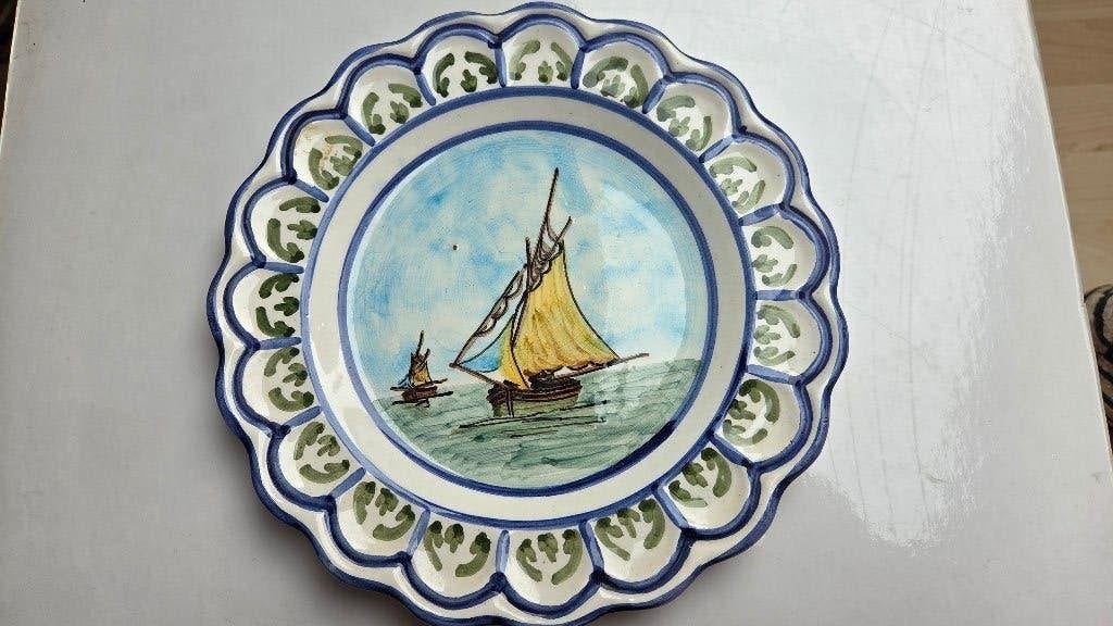 Nautisch wandbord zeilschip, diameter 24 CM, Ophalen of Verzenden