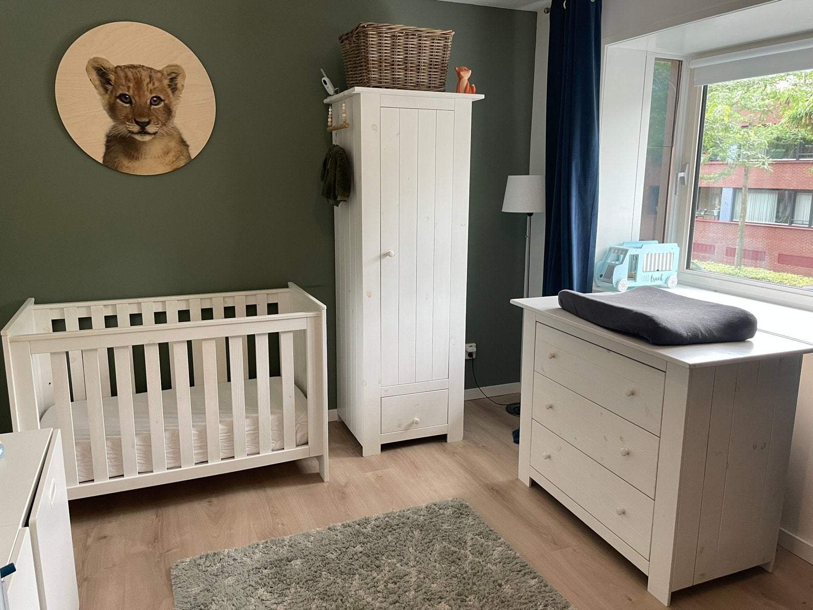 Complete Houten Babykamer: Ledikant, Commode en Kast, Ophalen, Gebruikt, Jongetje of Meisje