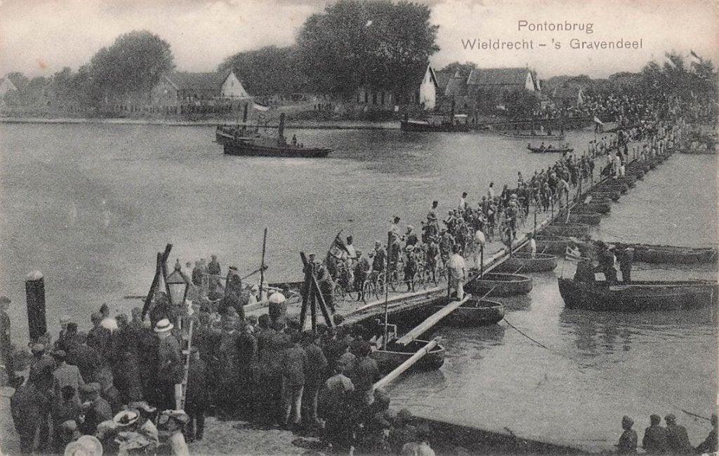 702-197-017 Pontonbrug Wieldrecht'S Gravendeel, Verzenden, Voor 1920, Zuid-Holland