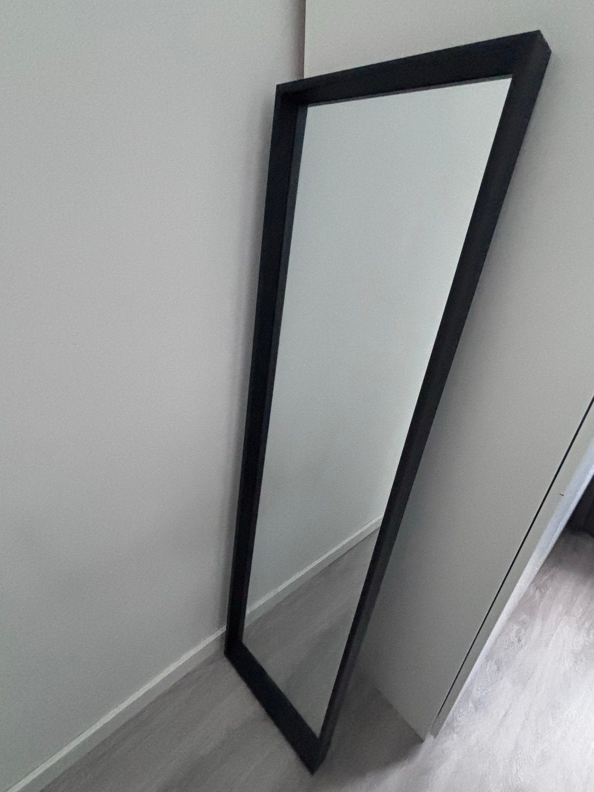 Zwarte spiegel, Huis en Inrichting, Ophalen, Minder dan 50 cm, 100 tot 150 cm, Zo goed als nieuw