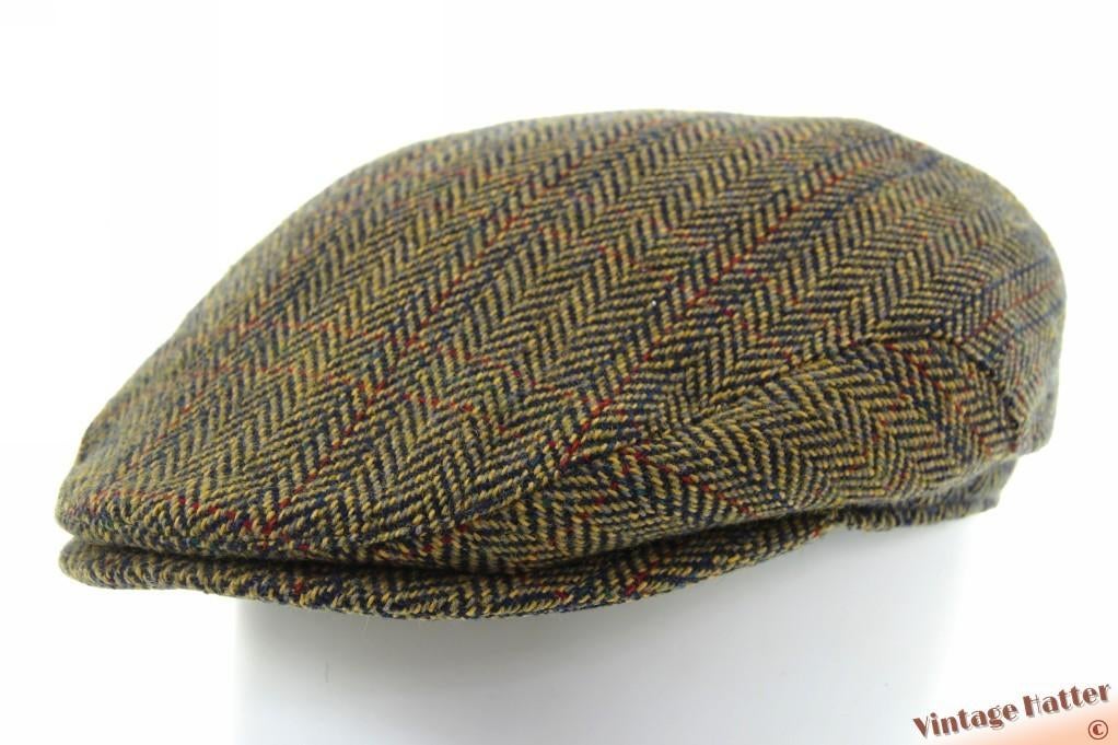 Platte pet Stanton groengeel visgraat wol met oorwarmer 59, Stanton, Ophalen of Verzenden, 58 of 59 cm (L, 7¼ of ⅜ inch), Pet